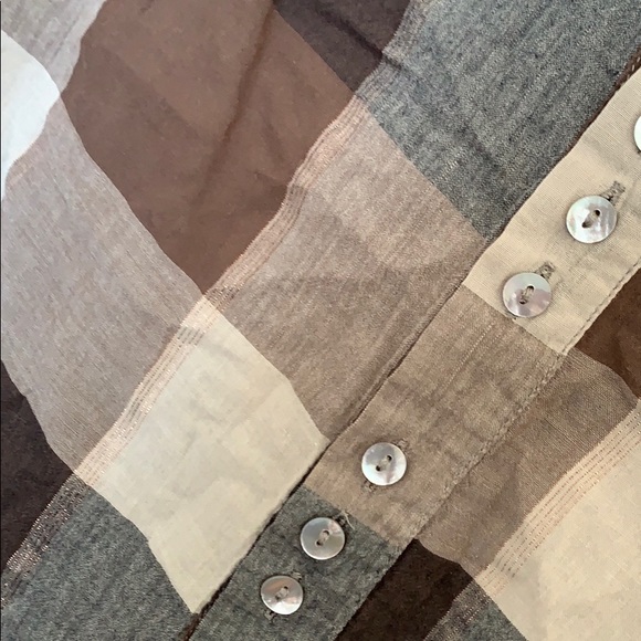 Alpinestars Gold and Neutral Plaid Button Down - Picture 2 of 7